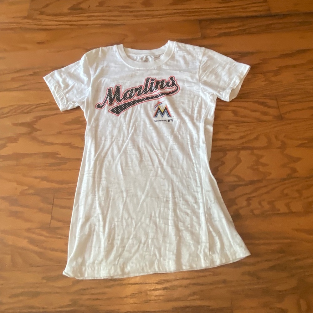 Team Athletics Marlins Kids Short-Sleeve Tee XL